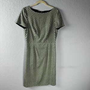 Tory Burch Silk Blend Geometric Pattern Knee Length Dress